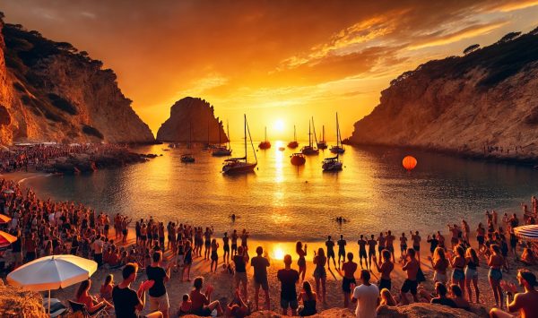 Entdecke den Strand von Benirrás: Ibizas legendärer Sonnenuntergangsort